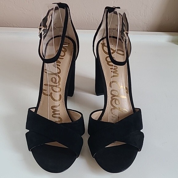 Sam Edelman Yancy Block-Heel Suede Sandals Size 9M - Picture 3 of 15